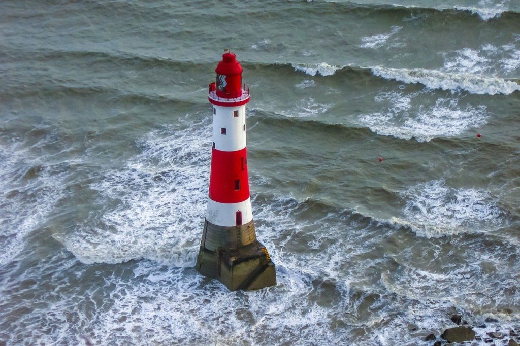Leuchtturm Roter Sand - ein Wahrzeichen in der Nordsee 